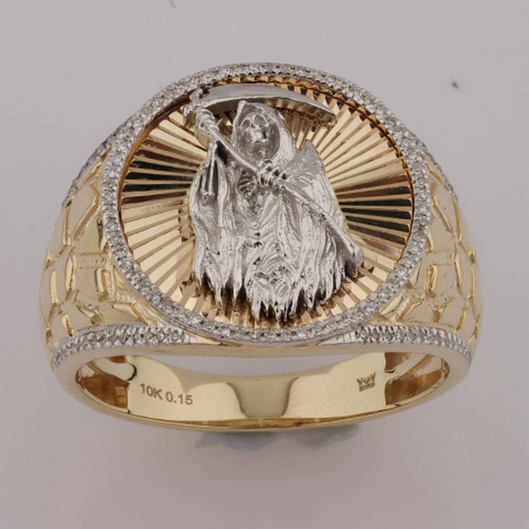 LG - 14K 0.82CT D-RING LDS RDS "CERTIFIED" CNTR 0.67CT