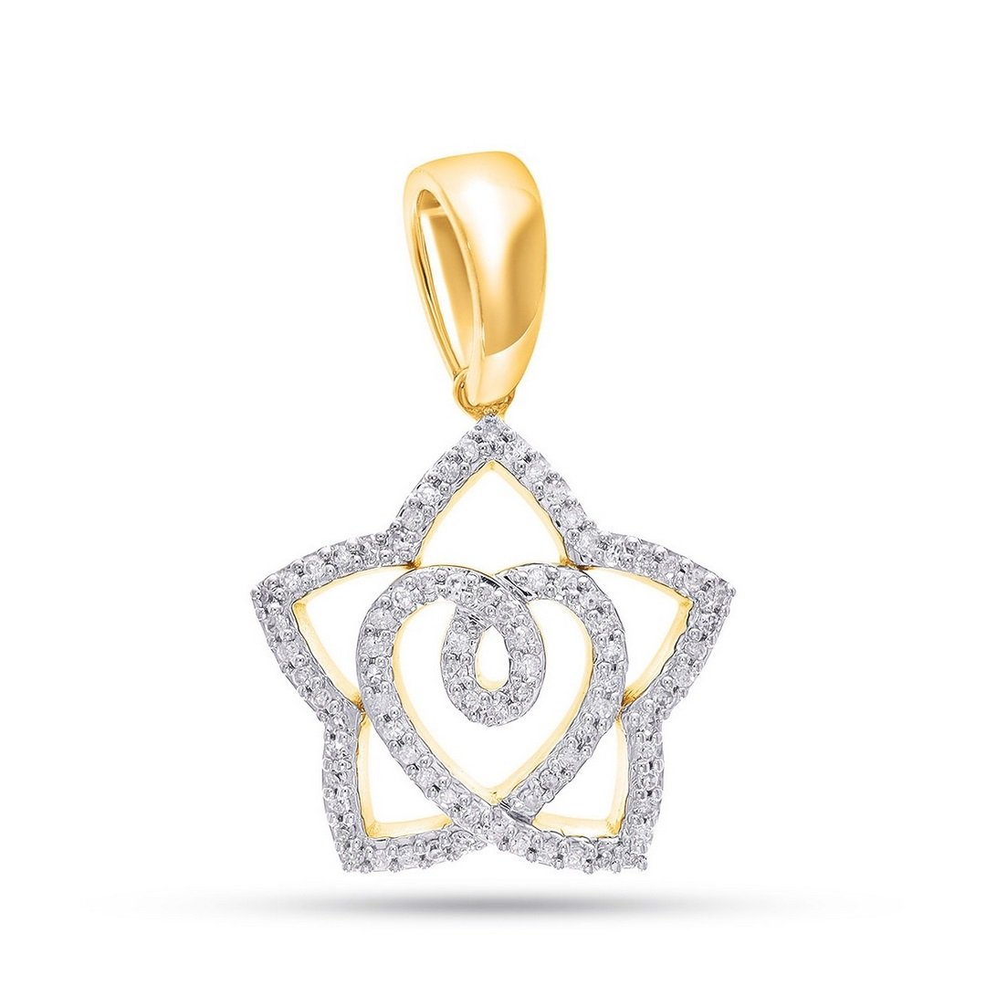 10K 0.15CT D-PENDANT LDS RDS "DAVID LIKE STAR"