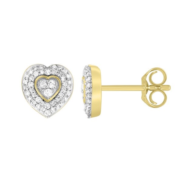 10K 0.23CT D-EARRING LDS RDS "HEART"