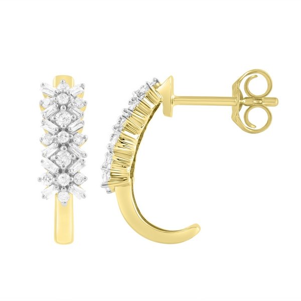 10K 0.35CT D-EARRING BAG/RDS PRONG