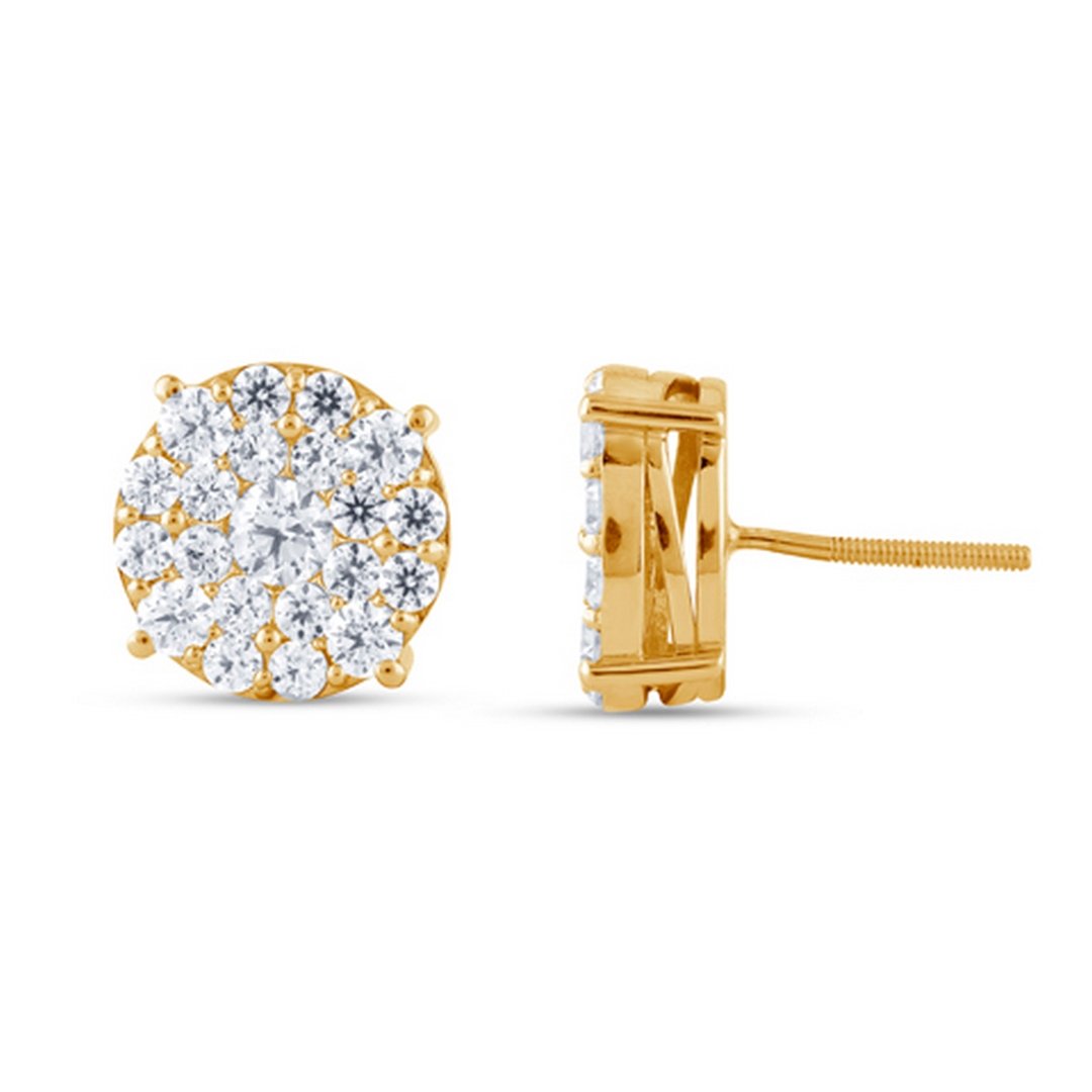 10K 2.08CT D-EARRING LDS RDS "SUPER FLOWER ULTIMATE"