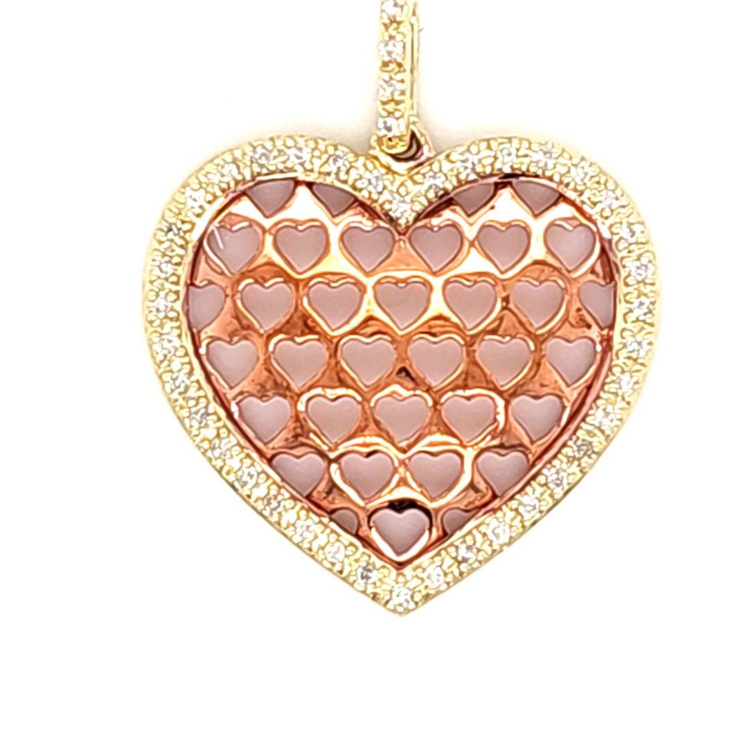 10K 0.19-0.22CT D-PENDANT LDS RDS PRONG "HEART"