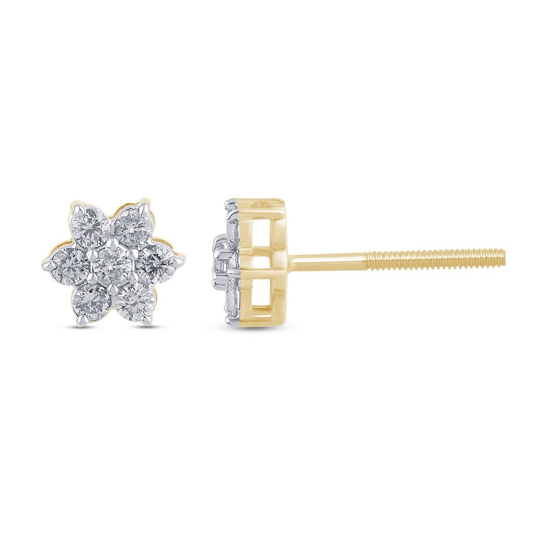 10K 0.34-0.36CT D-EARRING RDS PRONG "STAR"