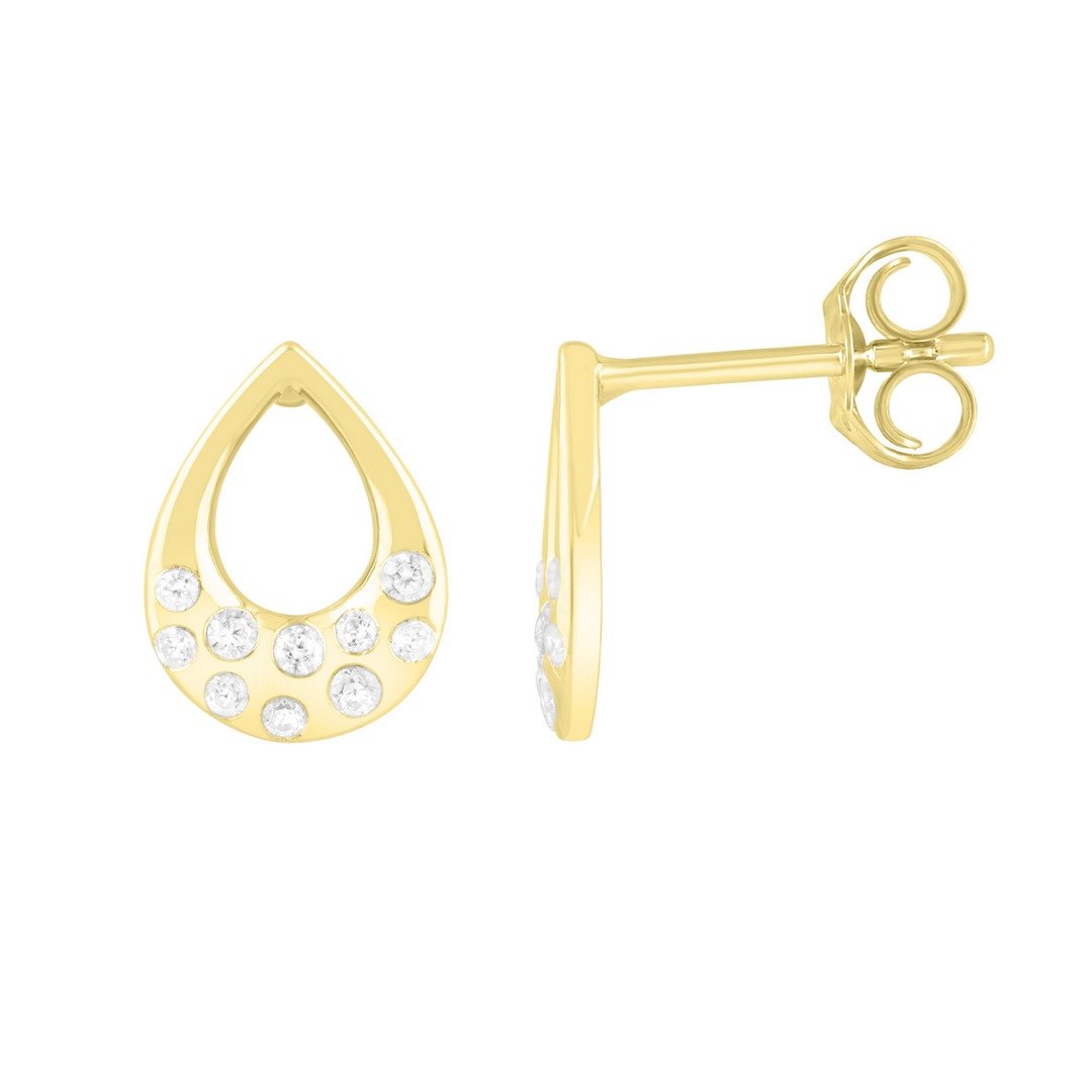 10K 0.21CT D-EARRING LDS RDS PRONG