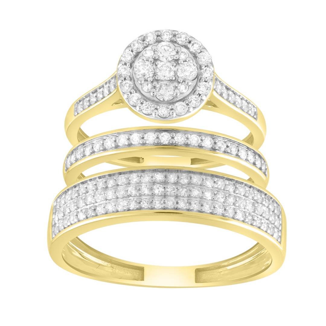 10K 0.98-1.02CT D-TRIO SET RDS PRONG