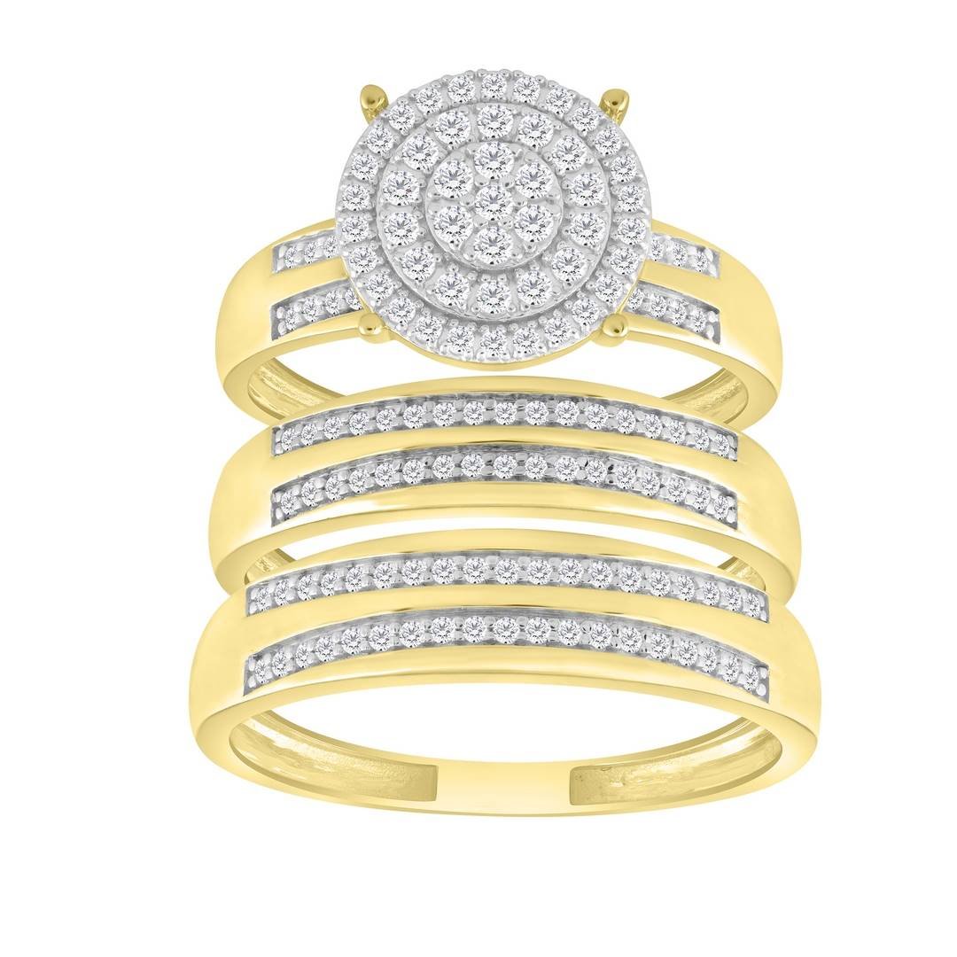 10K 0.60-0.65CT D-TRIO SET RDS PRONG