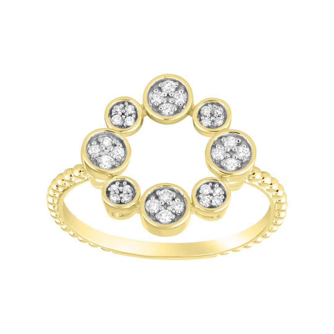10K 0.15CT D-RING LDS RDS PRONG
