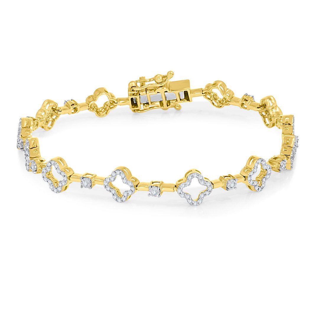 10K 0.78CT D-BRACELET LDS RDS SIZE 7 INCHES
