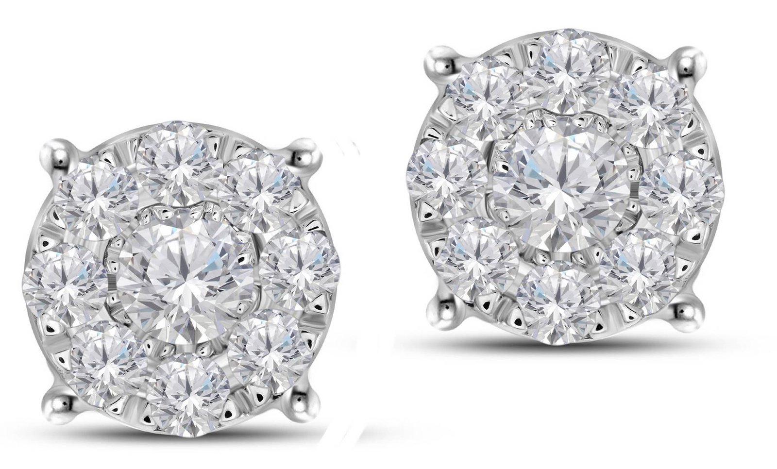 10K 1.00CT D-EARRING LDS RDS
