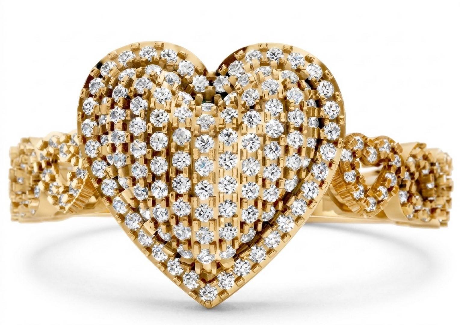10K 0.45CT D-RING LDS RDS "HEART"