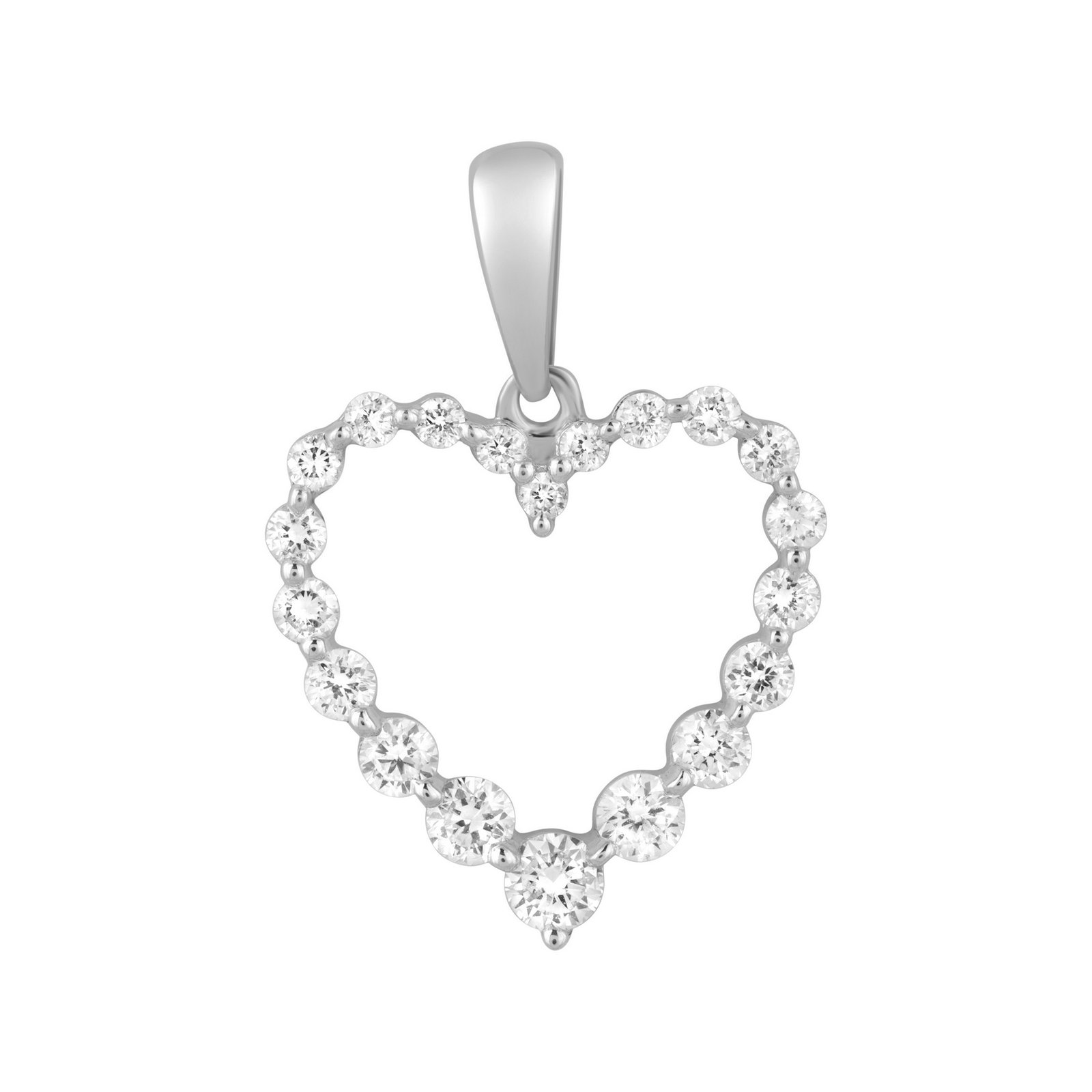 LG - 14K 0.49CT D-PENDANT LDS RDS "HEART" CERTIFIED
