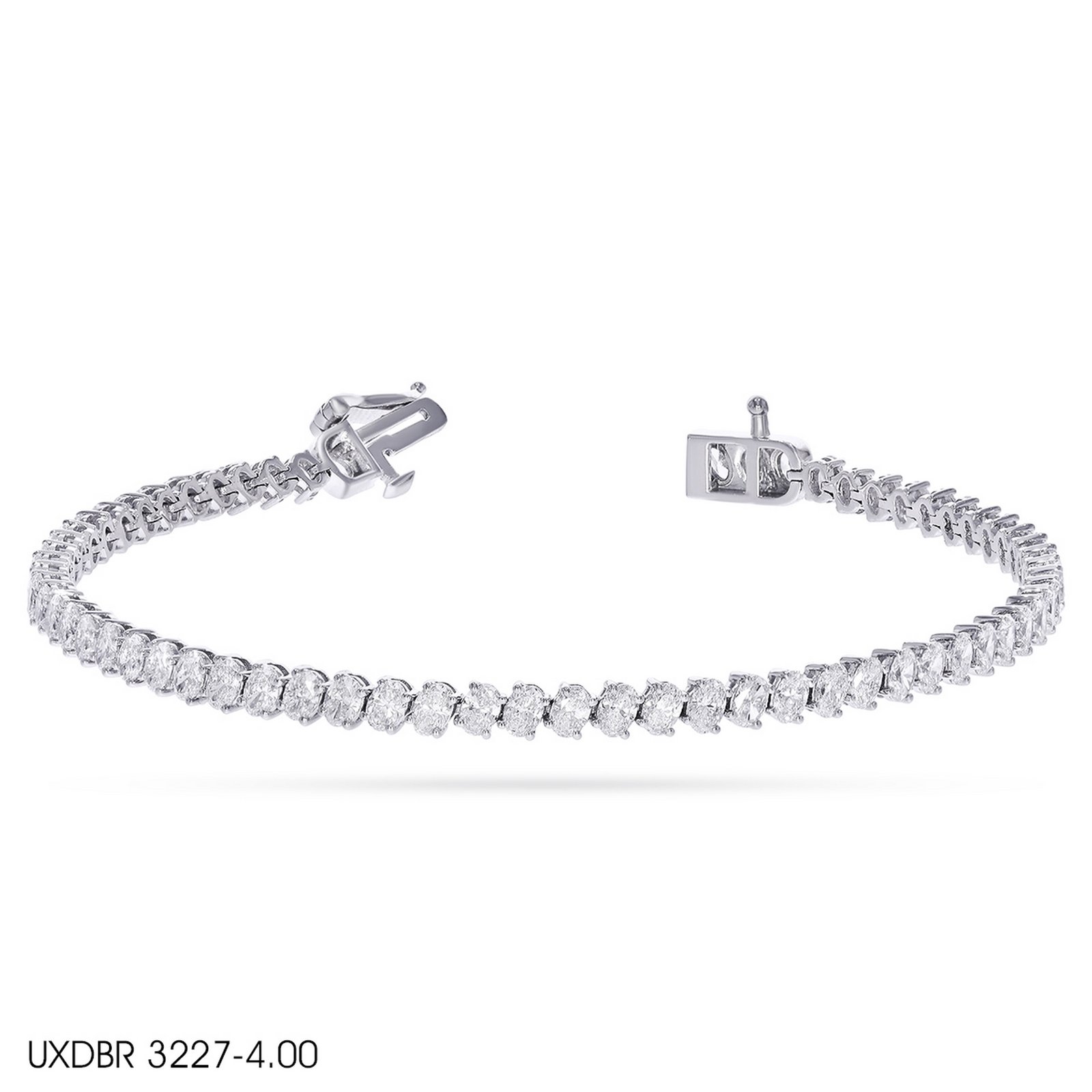 LG - 14K 5.23CT D-BRACELET OVL SIZE 7 INCHES CERTIFIED